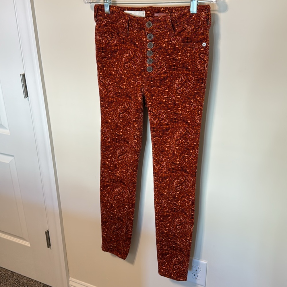 Anthropologie Pilcro Women’s Corduroy High-Rise Skinny Button Fly / Size 26